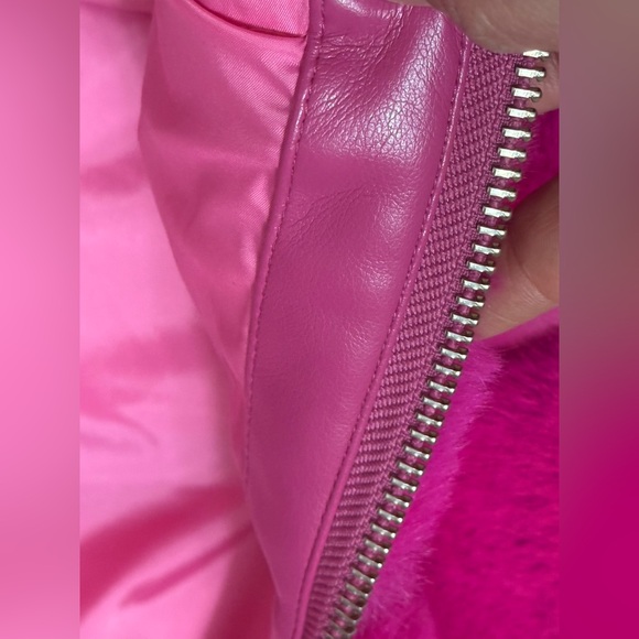 Blue Revival Vibrant Pink faux fur Jacket for Women - Picture 10 of 14